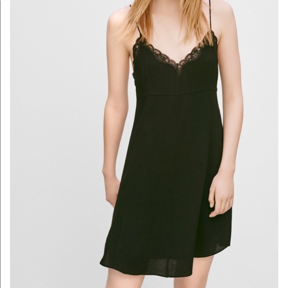 Aritzia Wilfred midnight slip dress